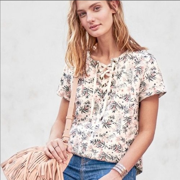 Sezane Tops - Sezane Gigi Leaf Blouse Size 34